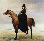 At the Seaside,Sophie Croizette on horseback Carolus-Duran