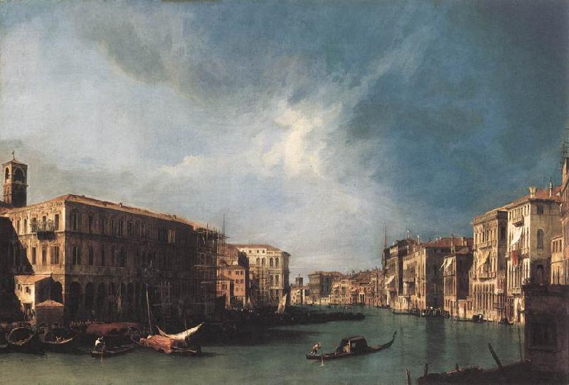 Canaletto The Grand Canal from Rialto toward the North