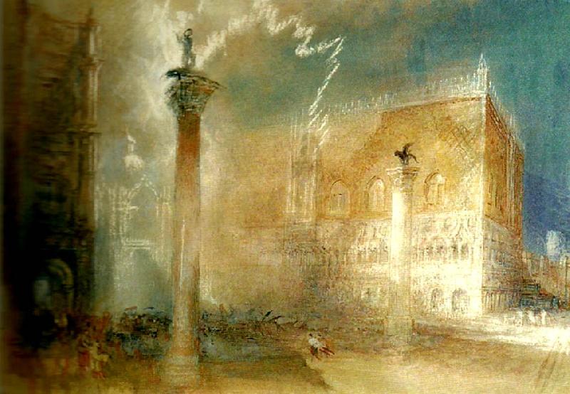 J.M.W.Turner venice storm in the piazzetta