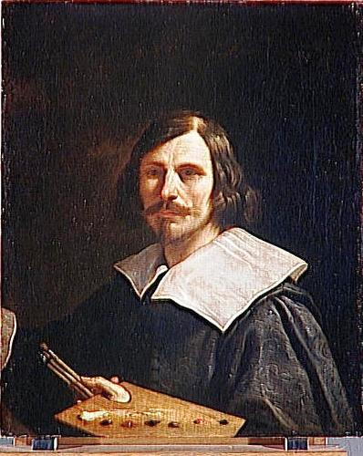 GUERCINO Portrait de lartiste tenant une palette