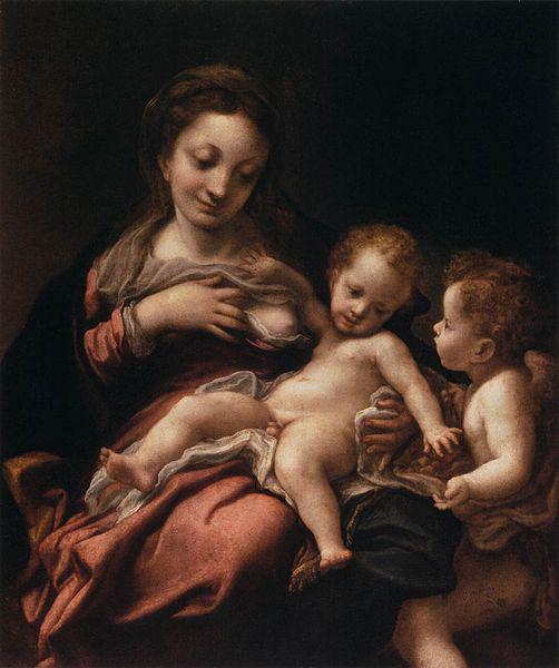 Correggio Virgin and Child with an Angel