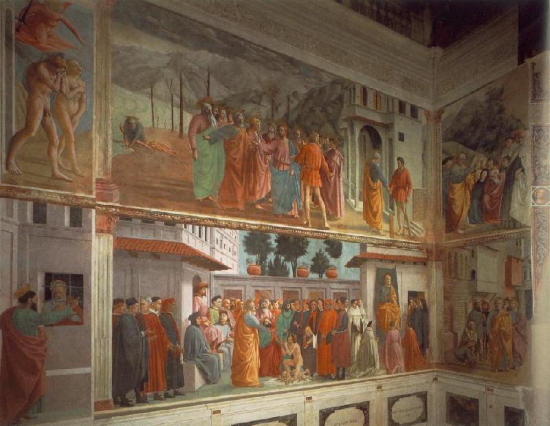 MASACCIO Frescoes in the Cappella Brancacci